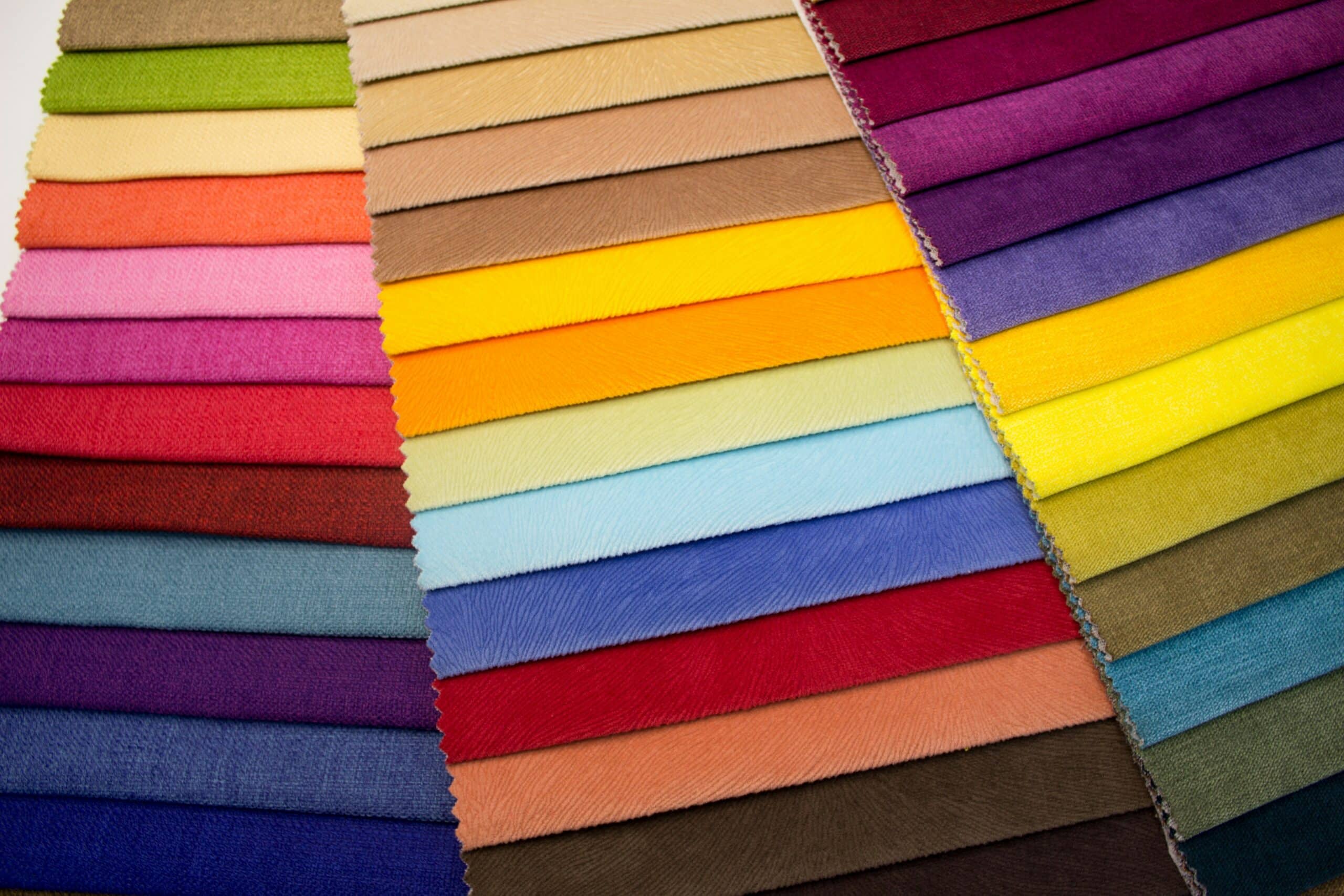 Fabric color swatches.