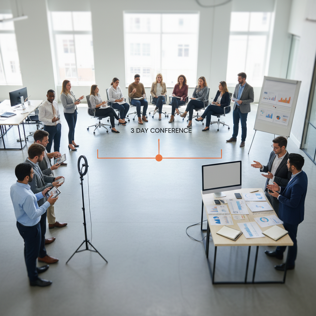 Content Repurposing Lifecycle Infographic Infographic showing the lifecycle of conference content for maximum ROI