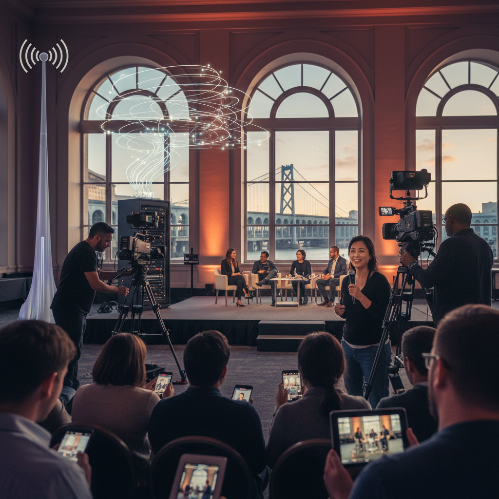 Multi-Camera Livestream Workflow Diagram Technical workflow diagram for multi-camera event coverage Bay Area