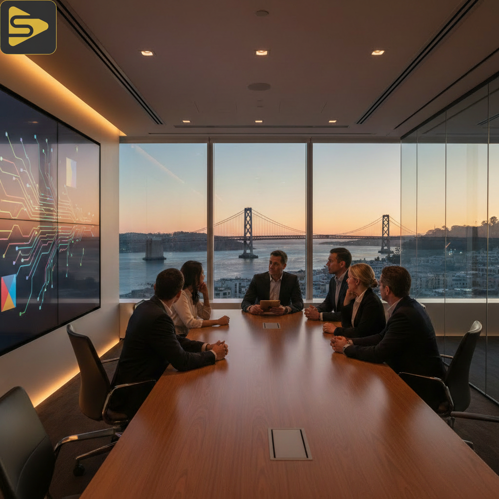 Series A Growth Strategy Dashboard Series A Founder’s Guide dashboard showing LTV/CAC ratio in a San Francisco boardroom