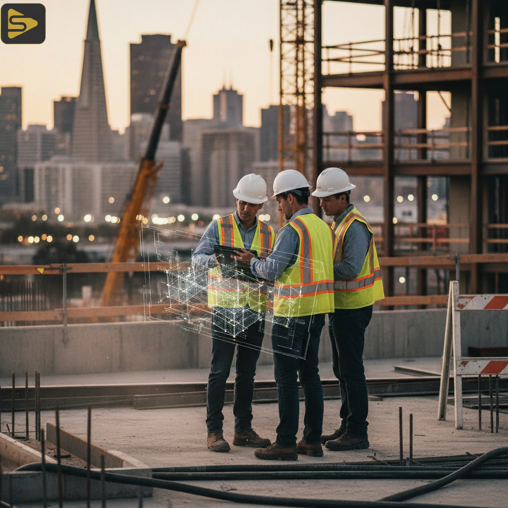 AEC Pursuit Marketing SF SF Bay Area Construction & Engineering team using digital twin technology on site