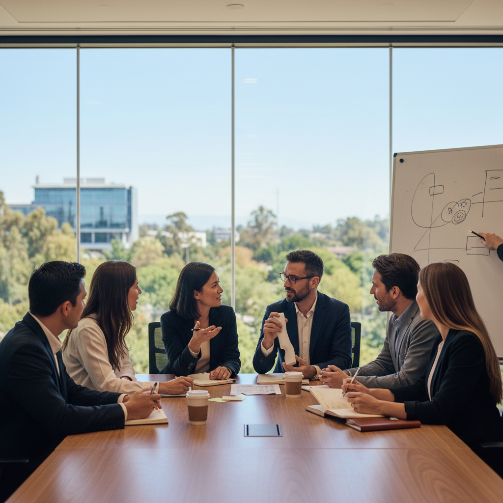 Collaborative Growth Partners iStudios Media team collaborating on SF Bay Area EdTech marketing strategy