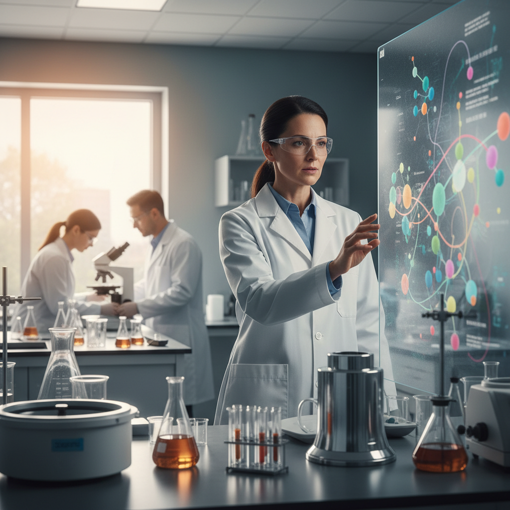 Documentary-Style Biotech Testimonial Lead scientist demonstrating biotech video production value in a SF Bay Area lab