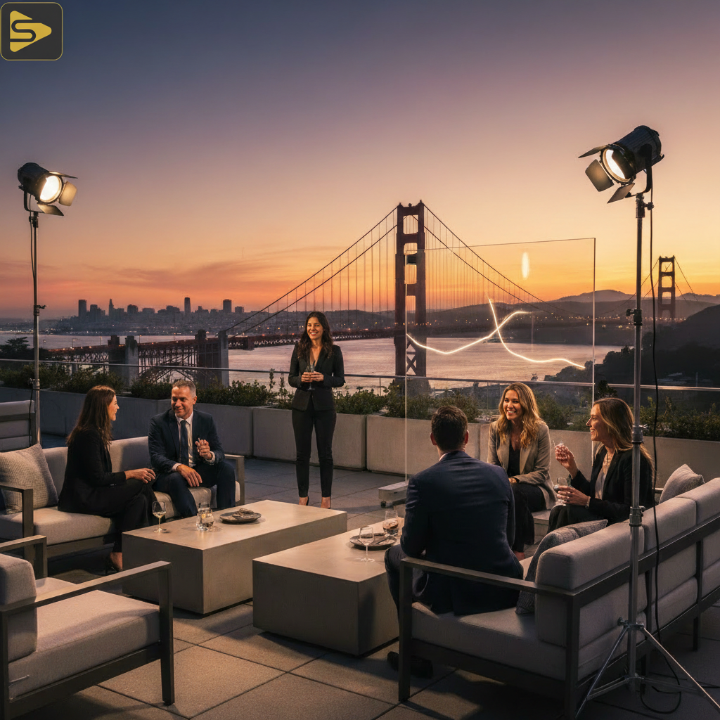SF Corporate Retreat Venue 2026 Luxury venue for SF Hospitality & Tourism Pivot showing corporate retreat setup