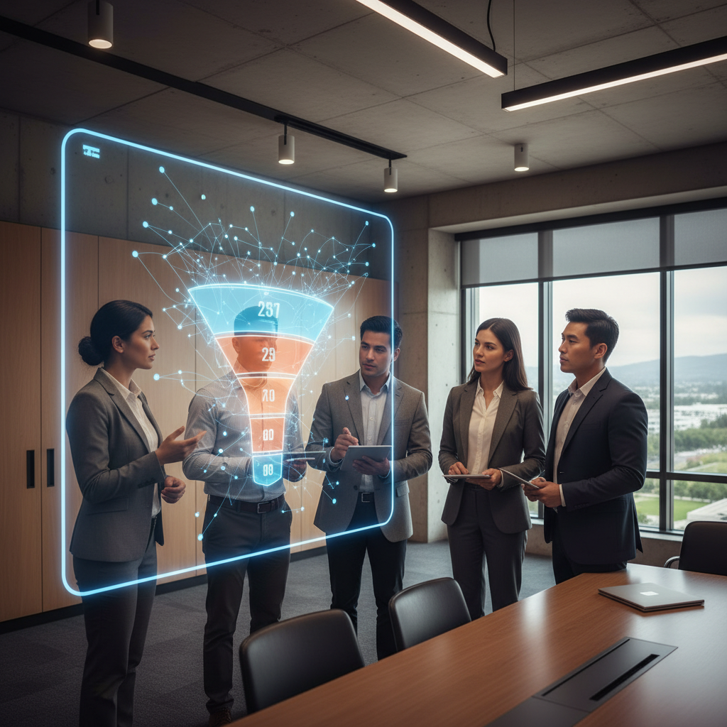 RevOps Alignment for Marketing Leaders Marketing leadership team discussing a CRM attribution model strategy