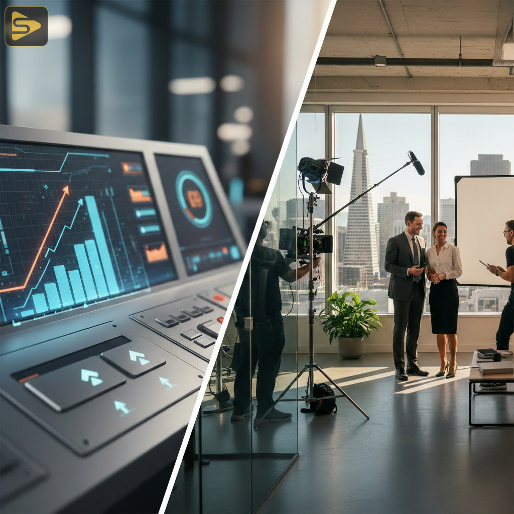 A conceptual view of Google Ads and content integration for SF tech companies