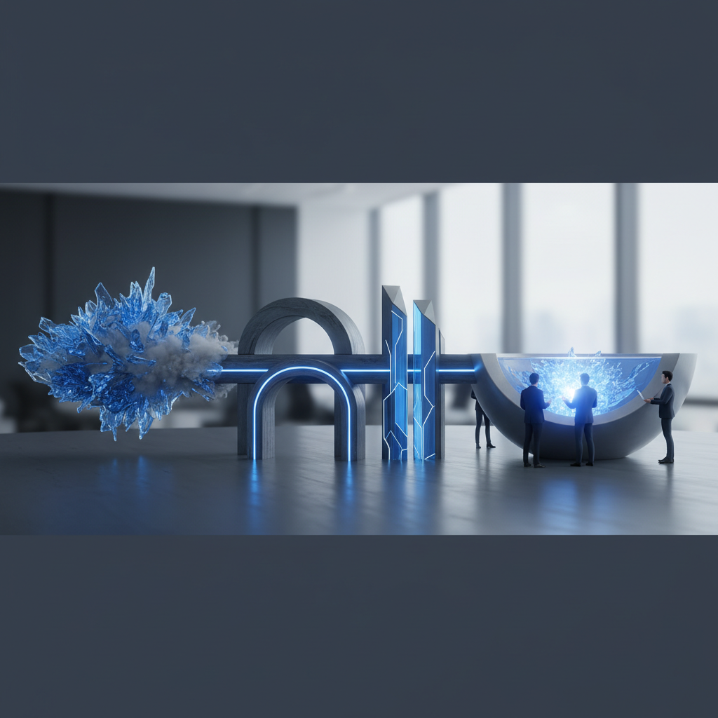 Infographic showing the hybrid funnel for Google Ads and content