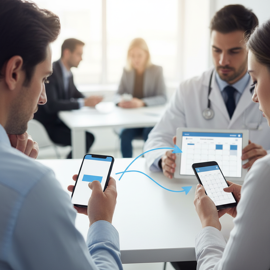 Patient Journey Mapping Flowchart Infographic mapping the patient acquisition architecture from click to appointment