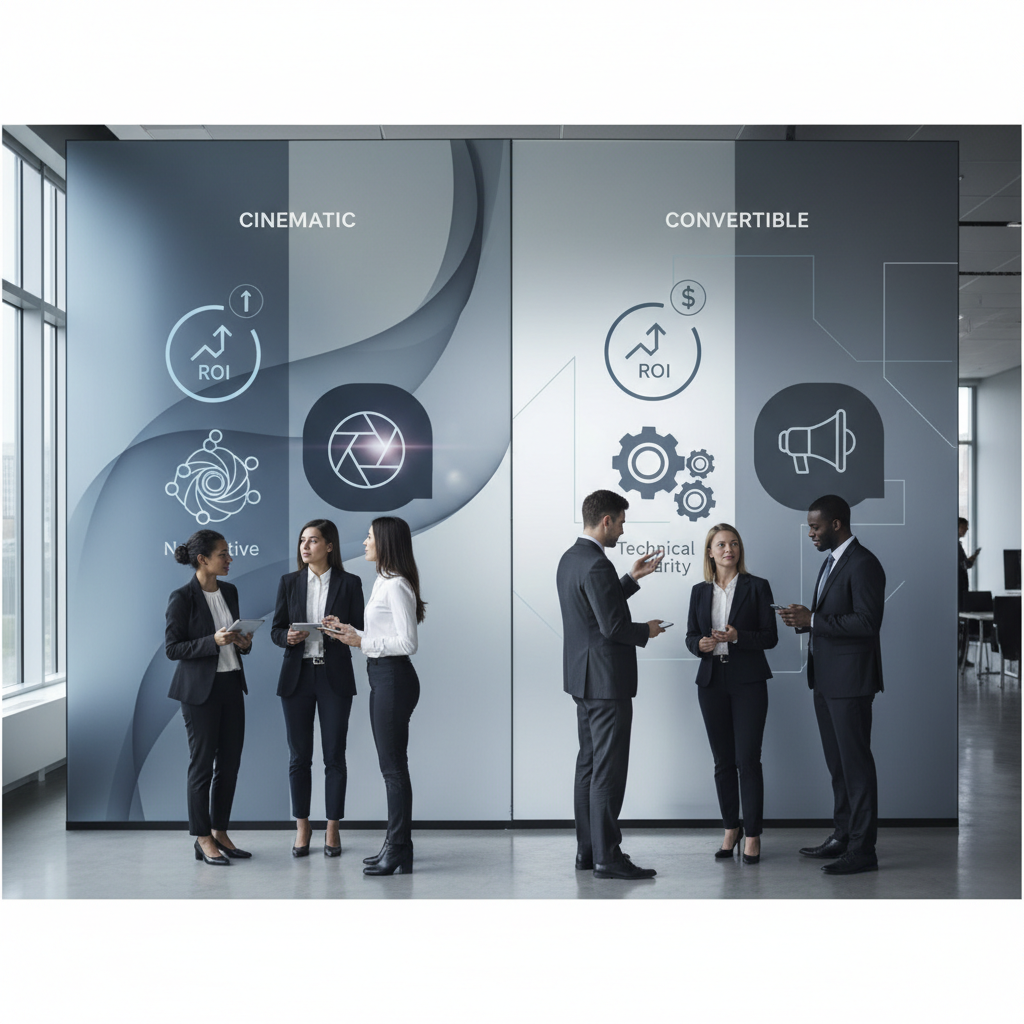 Cinematic vs Convertible Video Framework Comparison chart of Cinematic vs Convertible video for SF startup video production