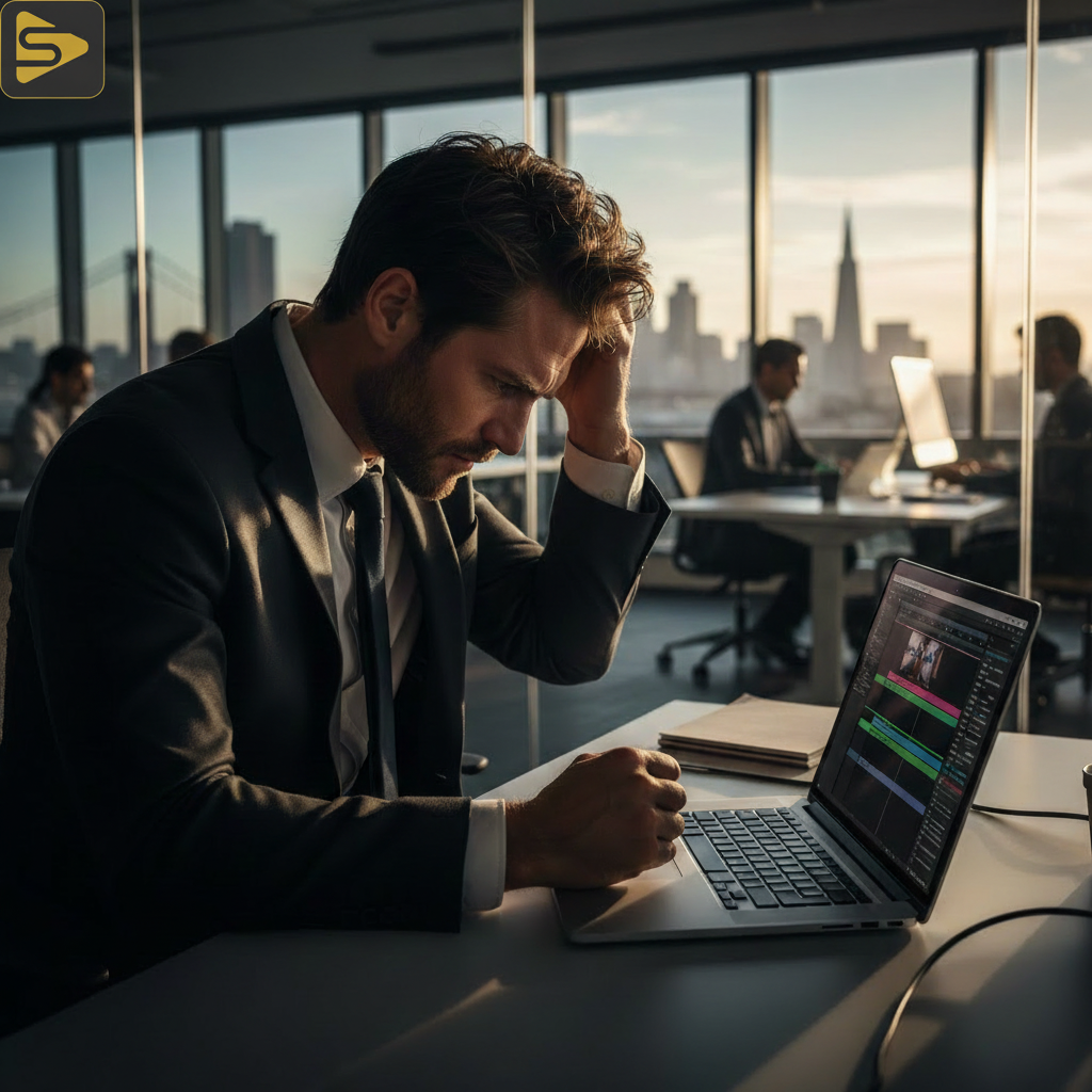 The Reality of Shadow Creative Tax Executive suffering from shadow creative tax in a Bay Area office