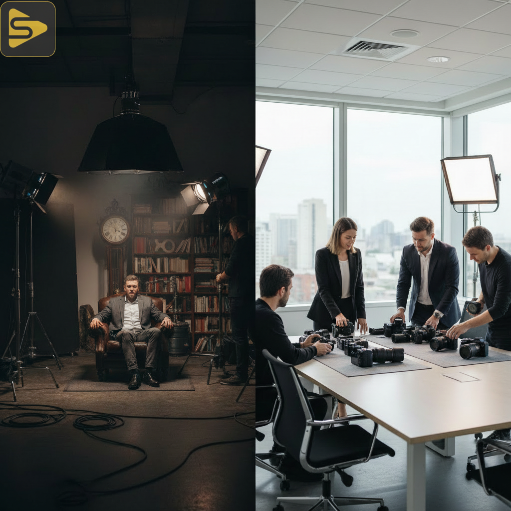 Production Value vs Trust Score Comparison of over-produced testimonial video vs technical validation content