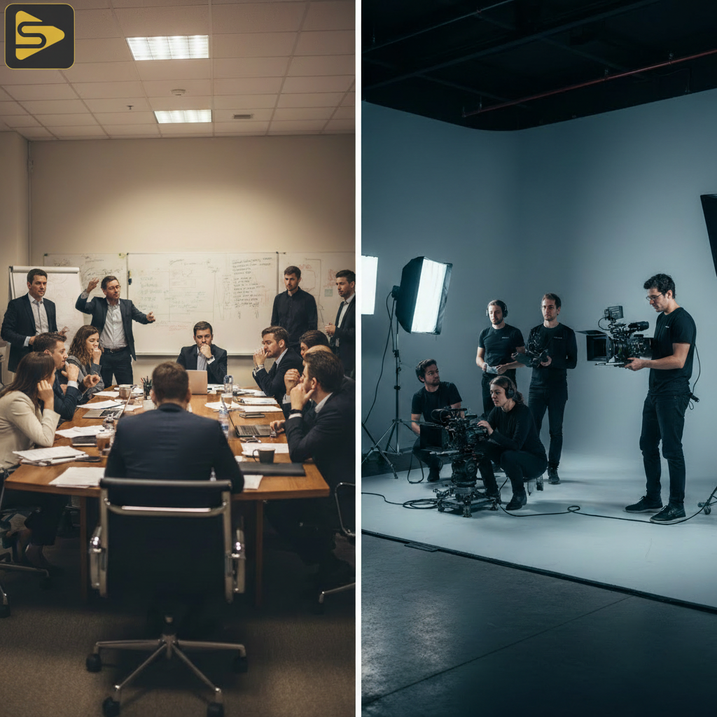 Agency vs Production House Comparison Production partner vs agency comparison for marketing directors
