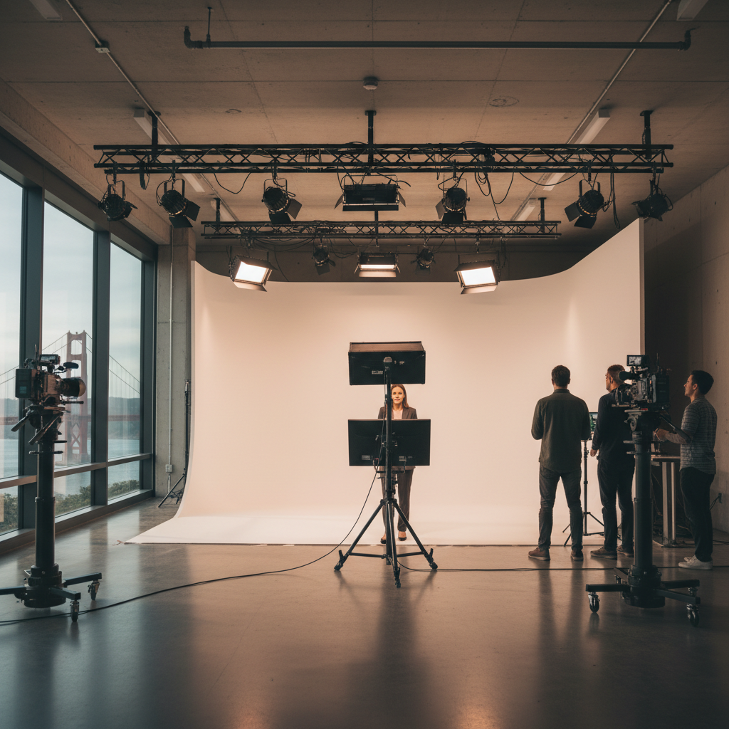 Enterprise Video Production Studio Professional corporate video production studio setup in the Bay Area