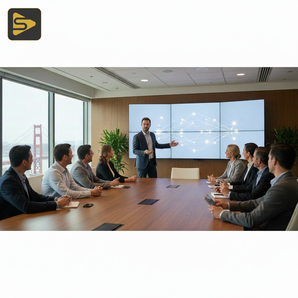 Series A Product Demo Strategy Series A product demo presentation in a San Francisco boardroom