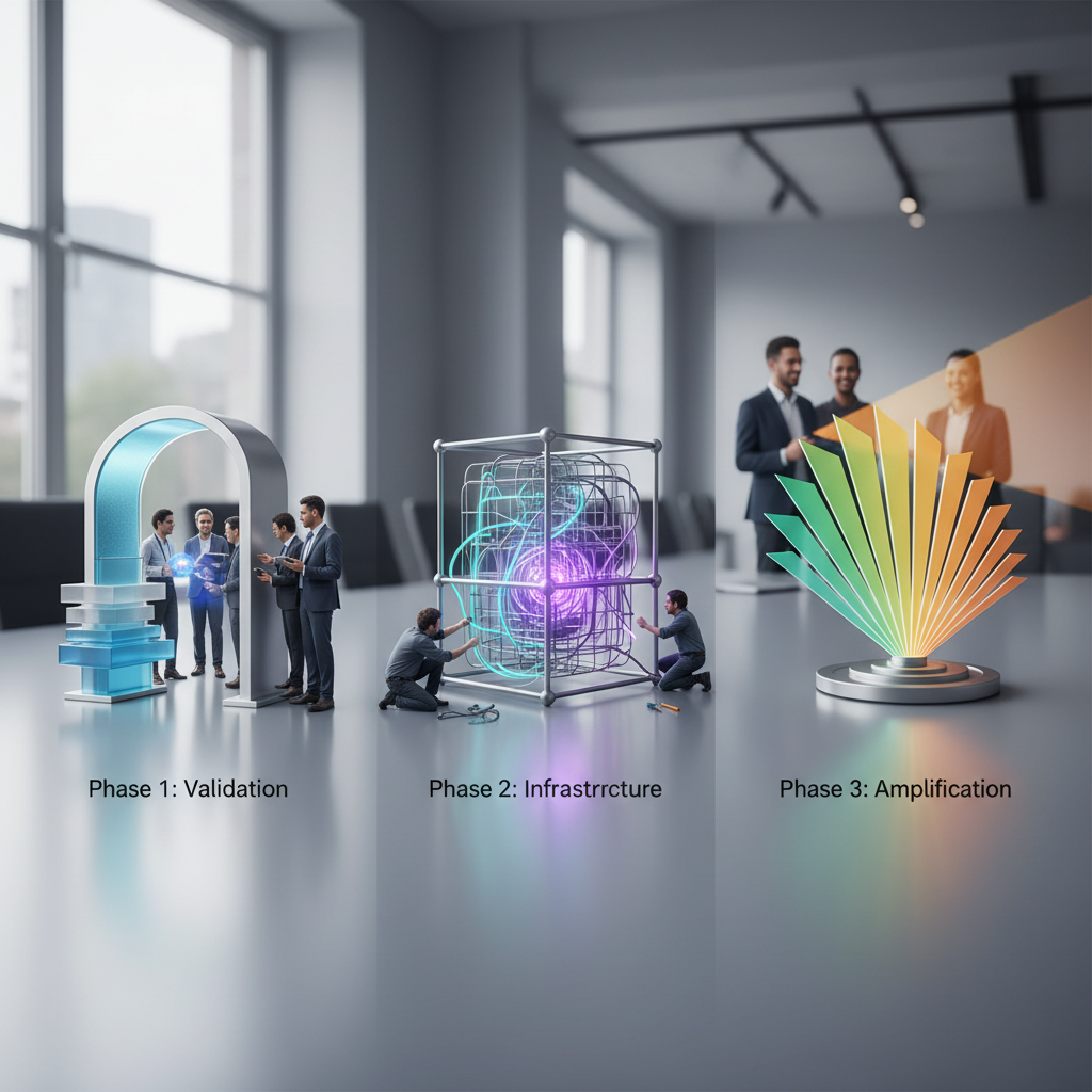 3-Phase Technical Product Launch Framework Infographic