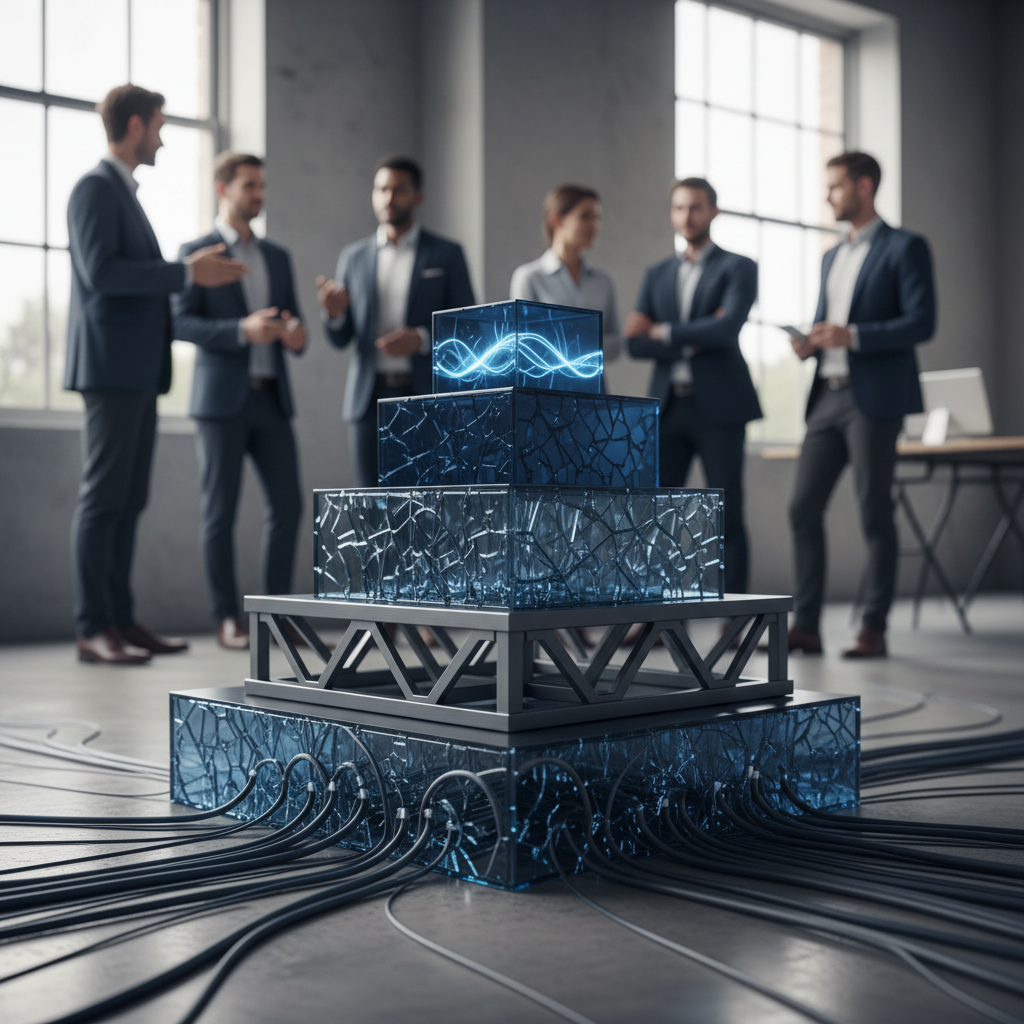 The 4-Layer Success Story Blueprint Infographic showing the 4-layer blueprint for B2B customer success stories