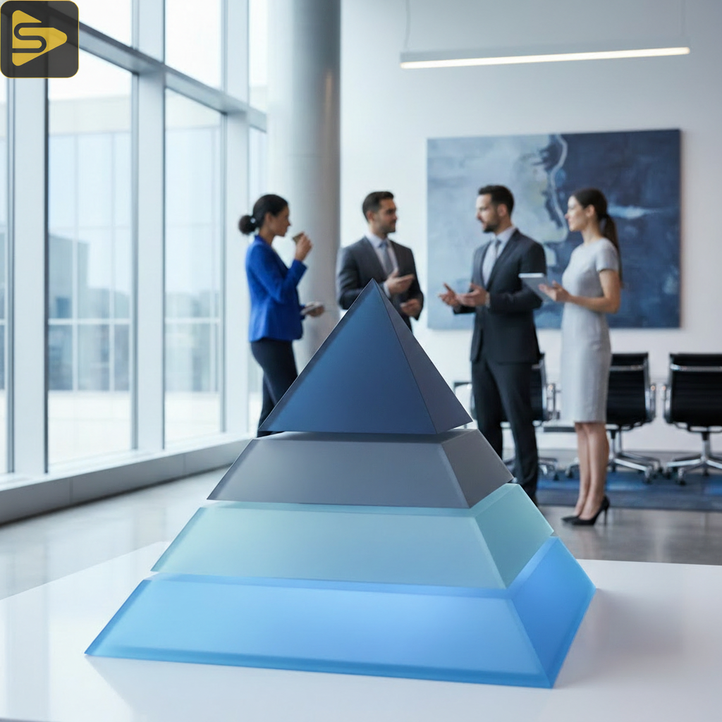 Content Planning Framework Pyramid 3-Tier Asset Architecture content planning framework diagram for Series B startups