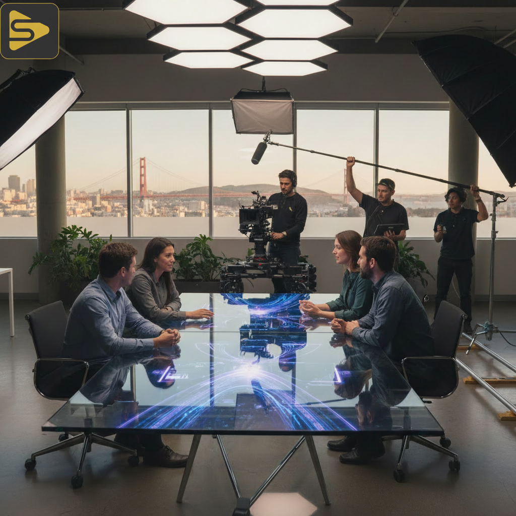 Building an Investor-Ready B-Roll Library Professional production crew capturing an investor-ready B-roll library for a tech startup