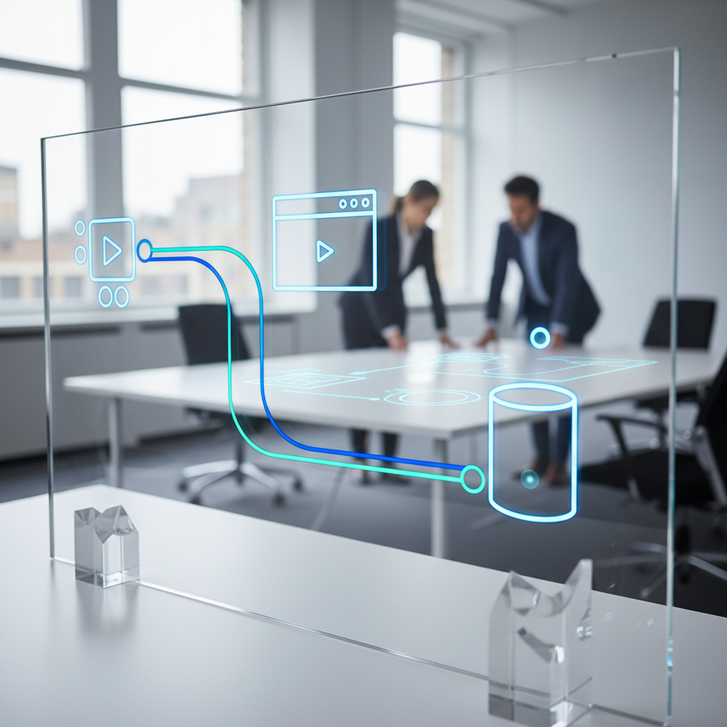 Video to CRM Integration Flow Infographic showing the flow of CRM integration for video tracking