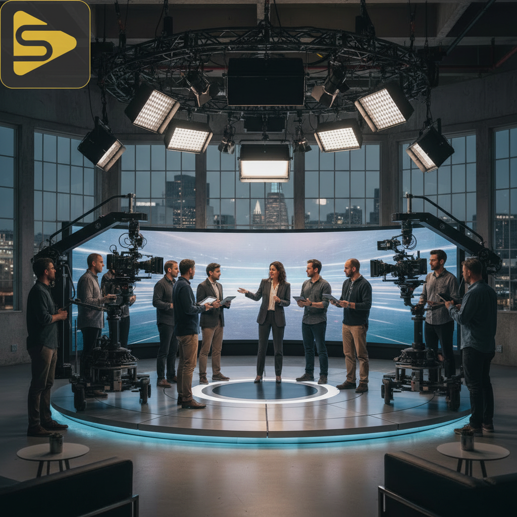 Corporate Video Production Sprint Professional team executing production sprints for rapid Series C scaling in a Bay Area studio