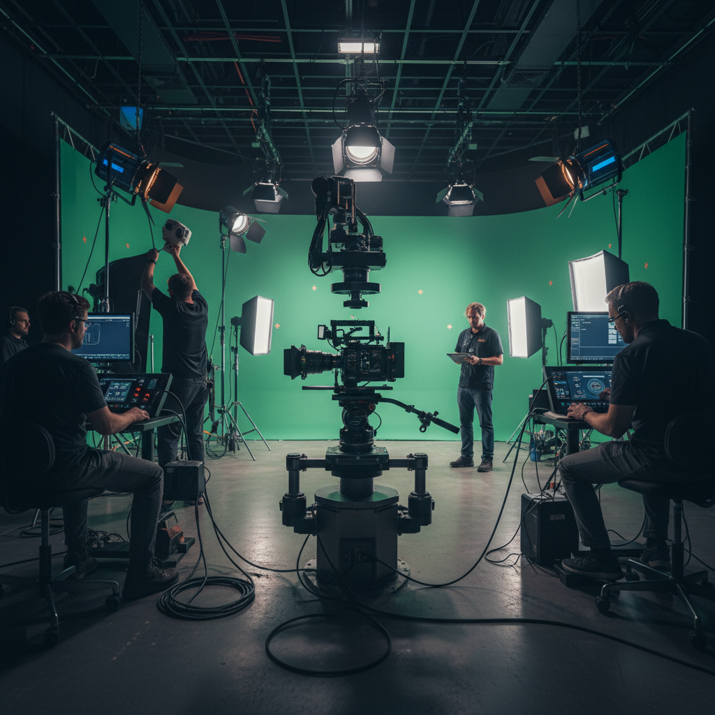 High-Fidelity Video Production Professional video production setup for a Series B product launch brand film