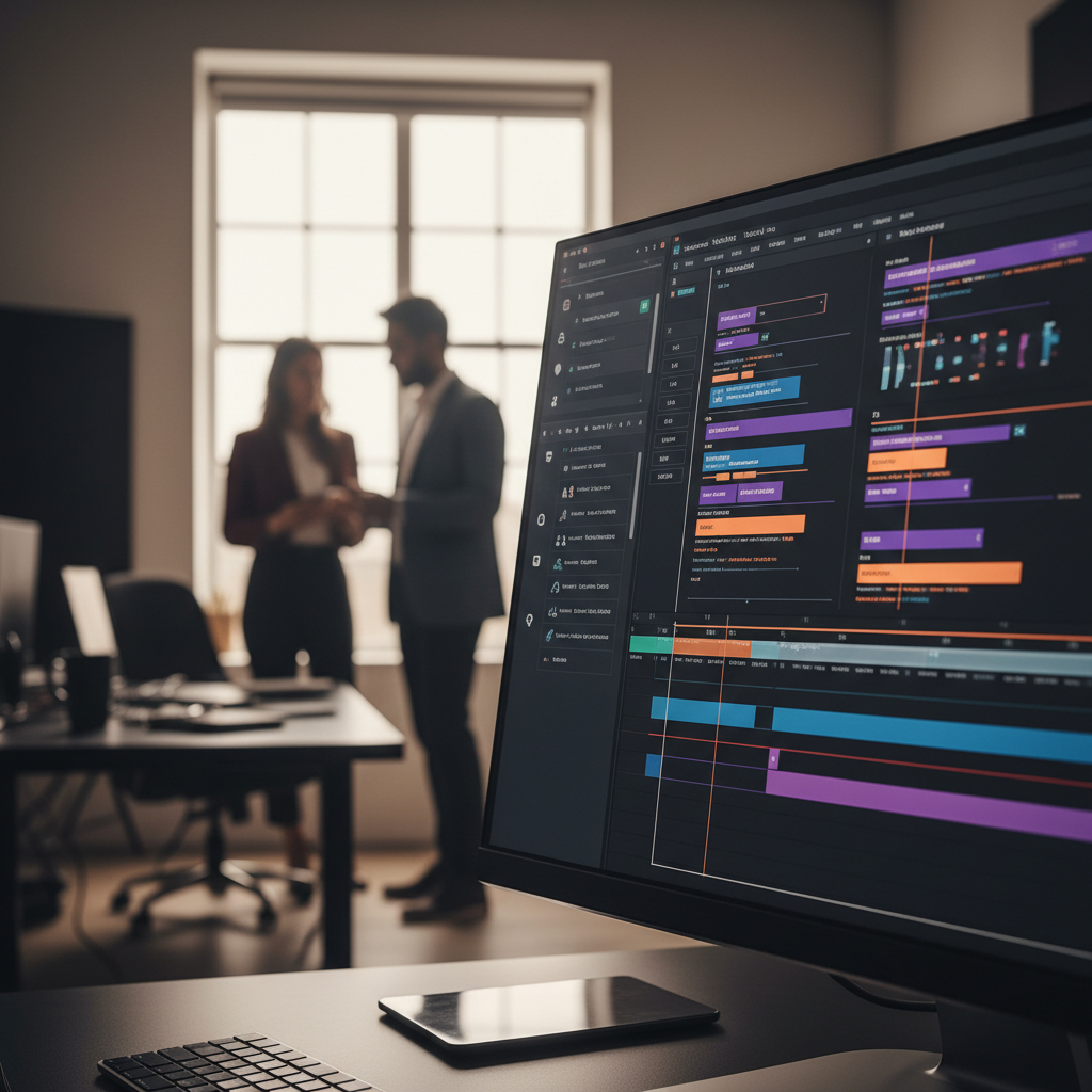 UI Motion Graphics Editing Professional UI/UX motion graphics being edited for a technical product launch