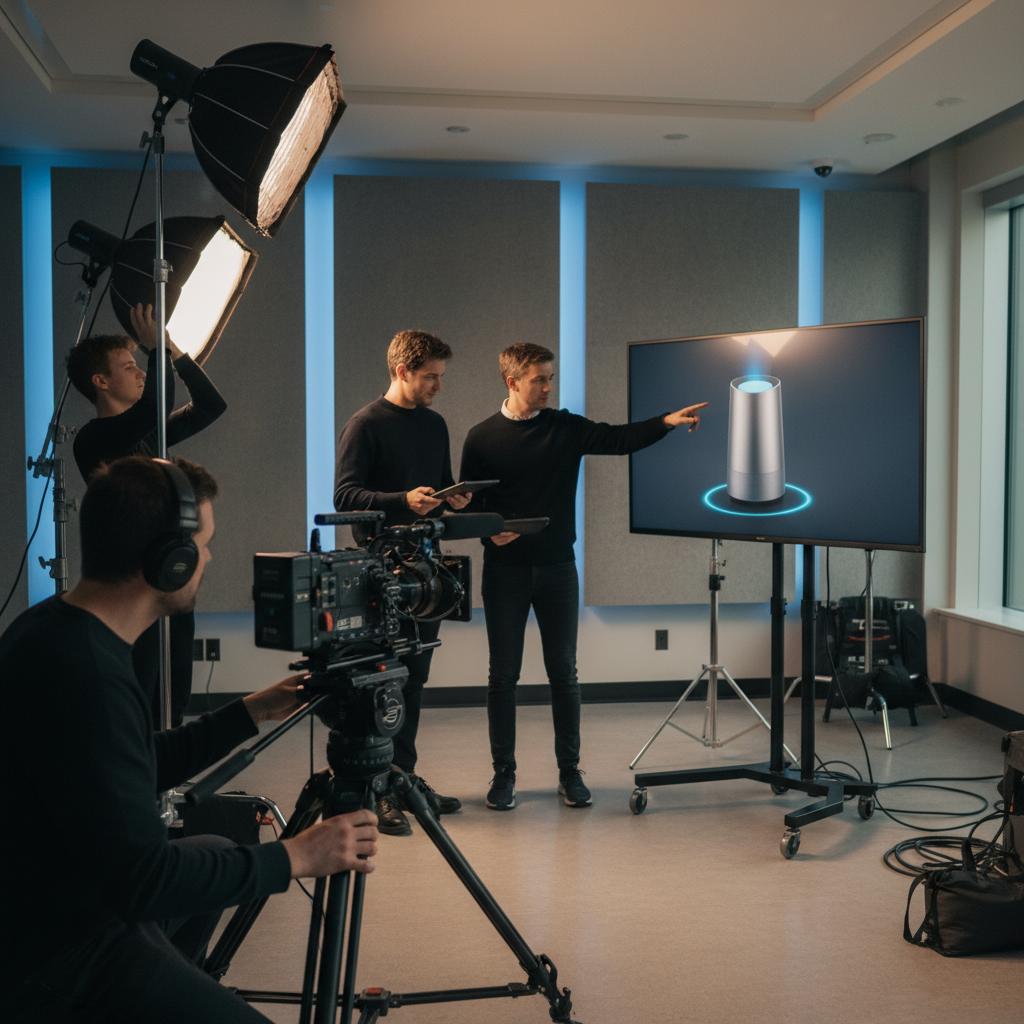 High-End Video Production Set Professional video production set for creating B2B sales cycle assets