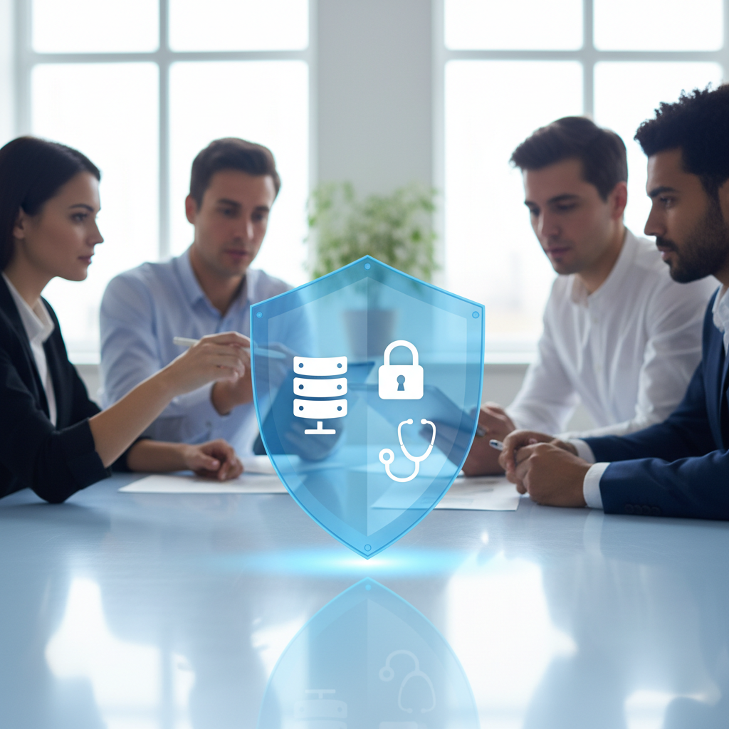 Healthcare Data Privacy Framework Infographic showing a framework for HIPAA compliant marketing and data protection