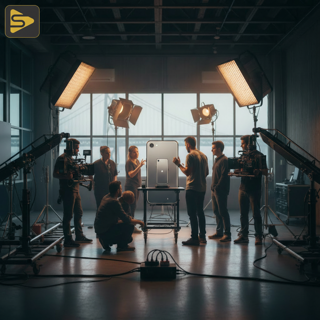 Series A Production Pipeline Professional startup video production set for a Series A product launch