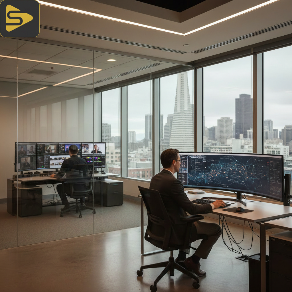 CRM Video Integration Strategy A professional analyzing data for integrating direct-response video into CRM workflows