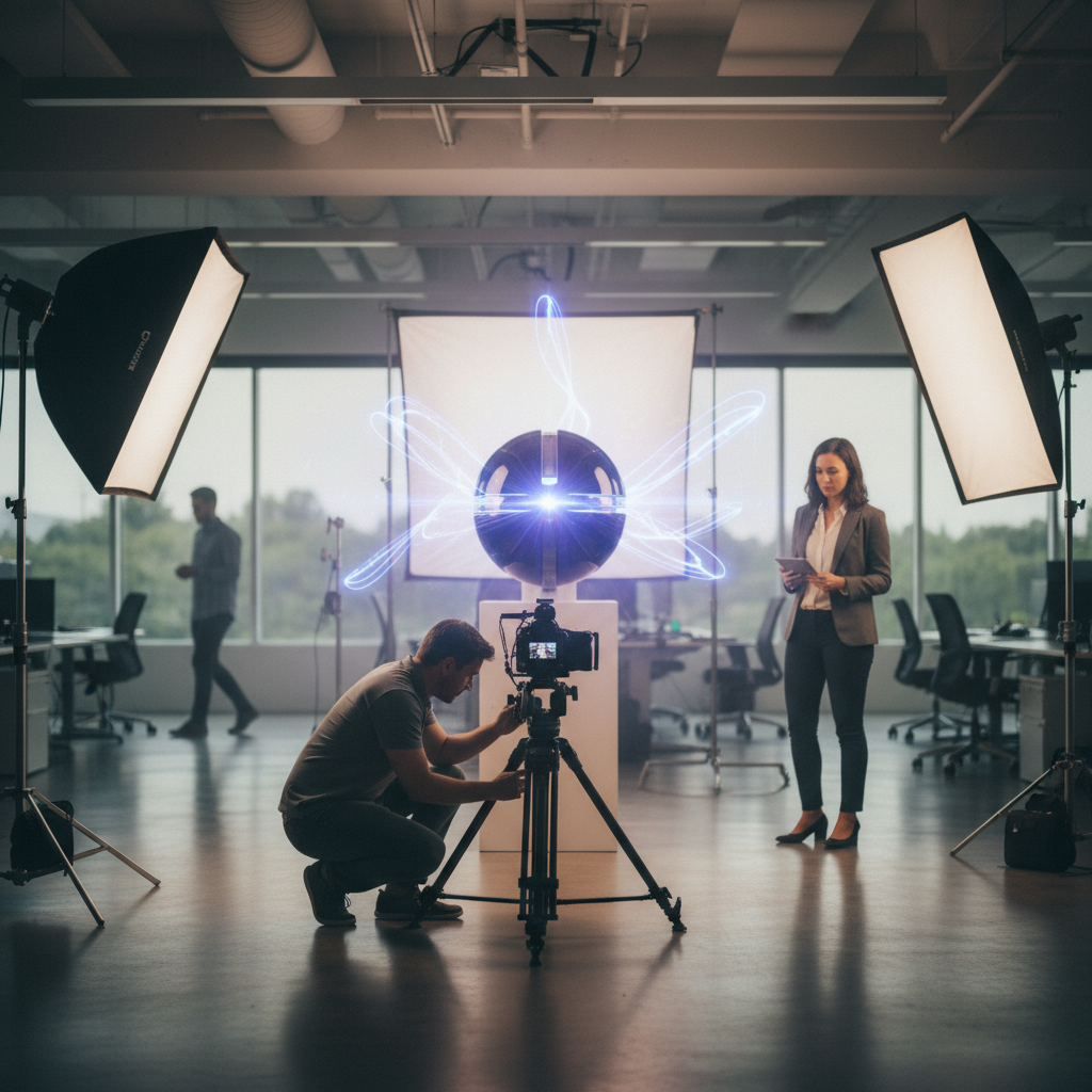 Industrial Design Visualization Workflow Industrial design visualization using AI in a professional studio setting