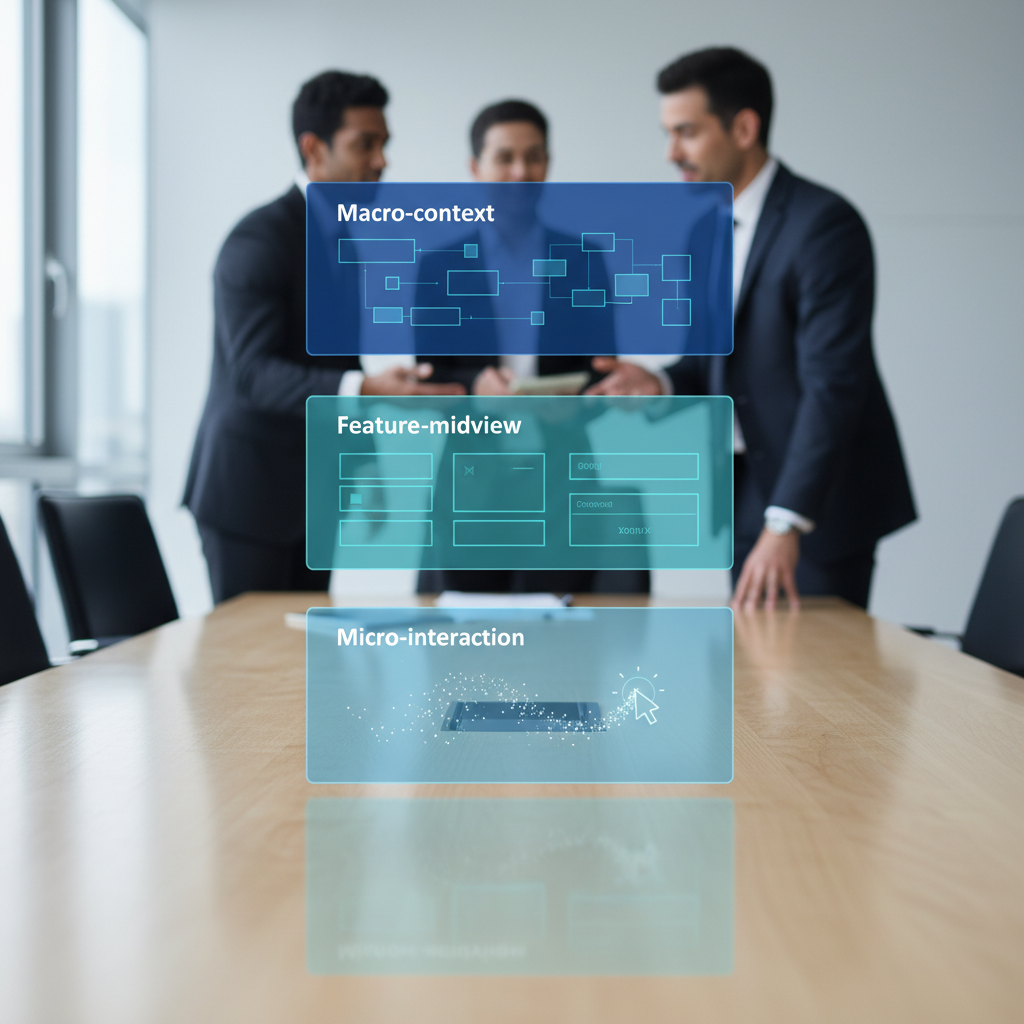 3-Layer Product Demo Framework The 3-layer visual hierarchy framework for SaaS product walkthroughs